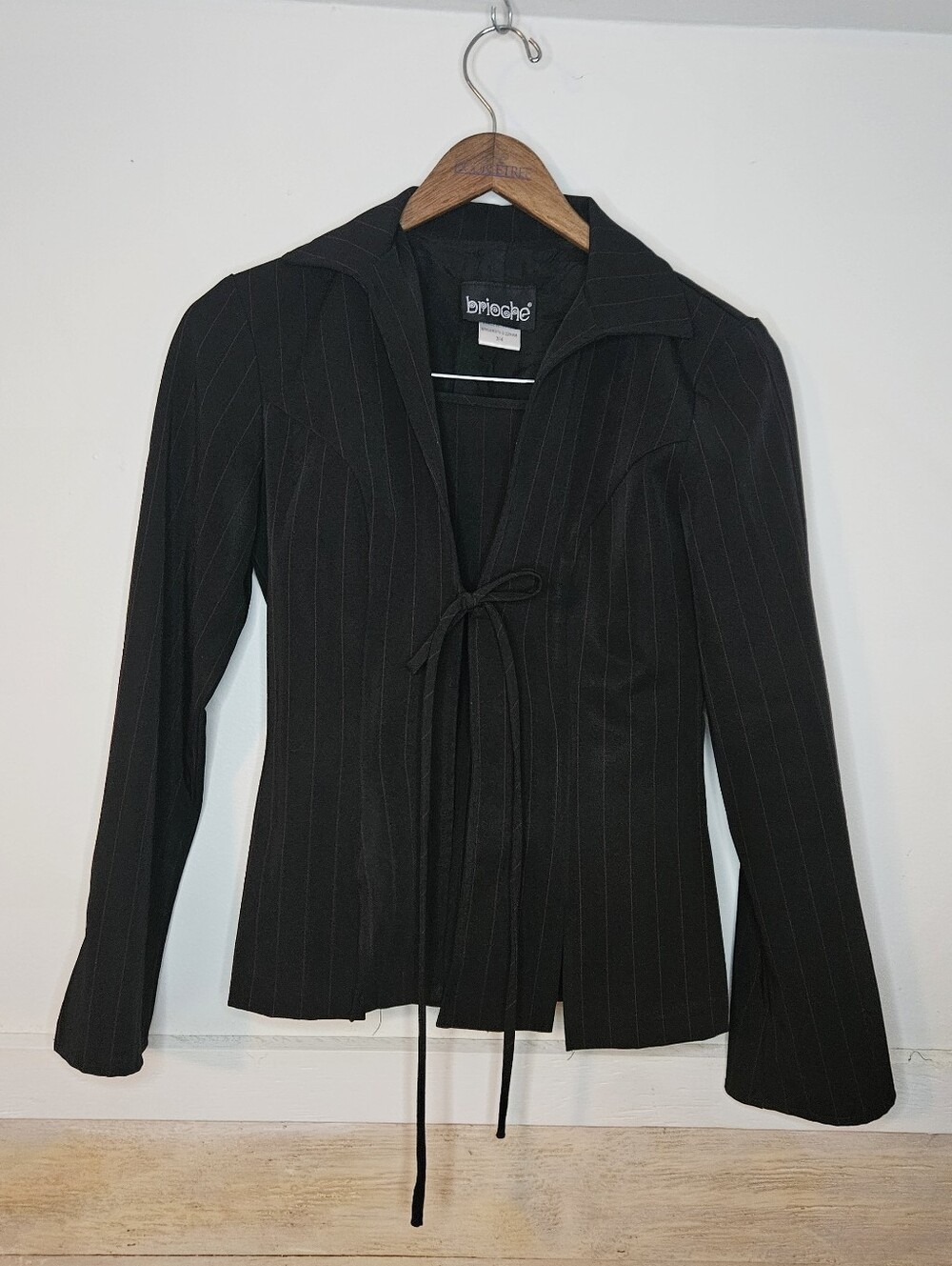 90s 3 Piece Set Deadstock Vintage Y2k Mini Skirt Front Tie Blazer With Tank